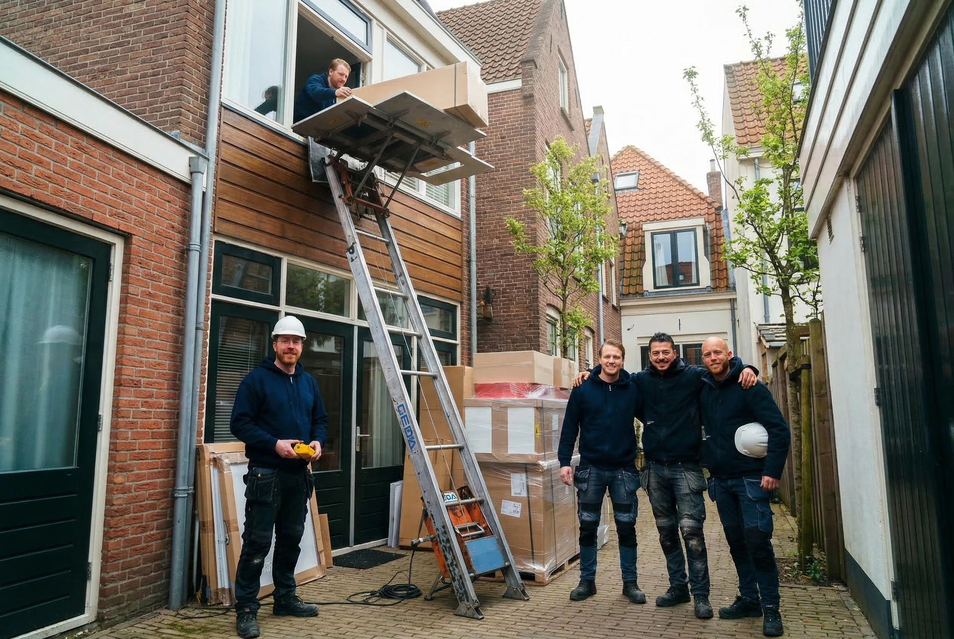 Team Verhuislift Huren Arnhem klaar voor spoedopdracht