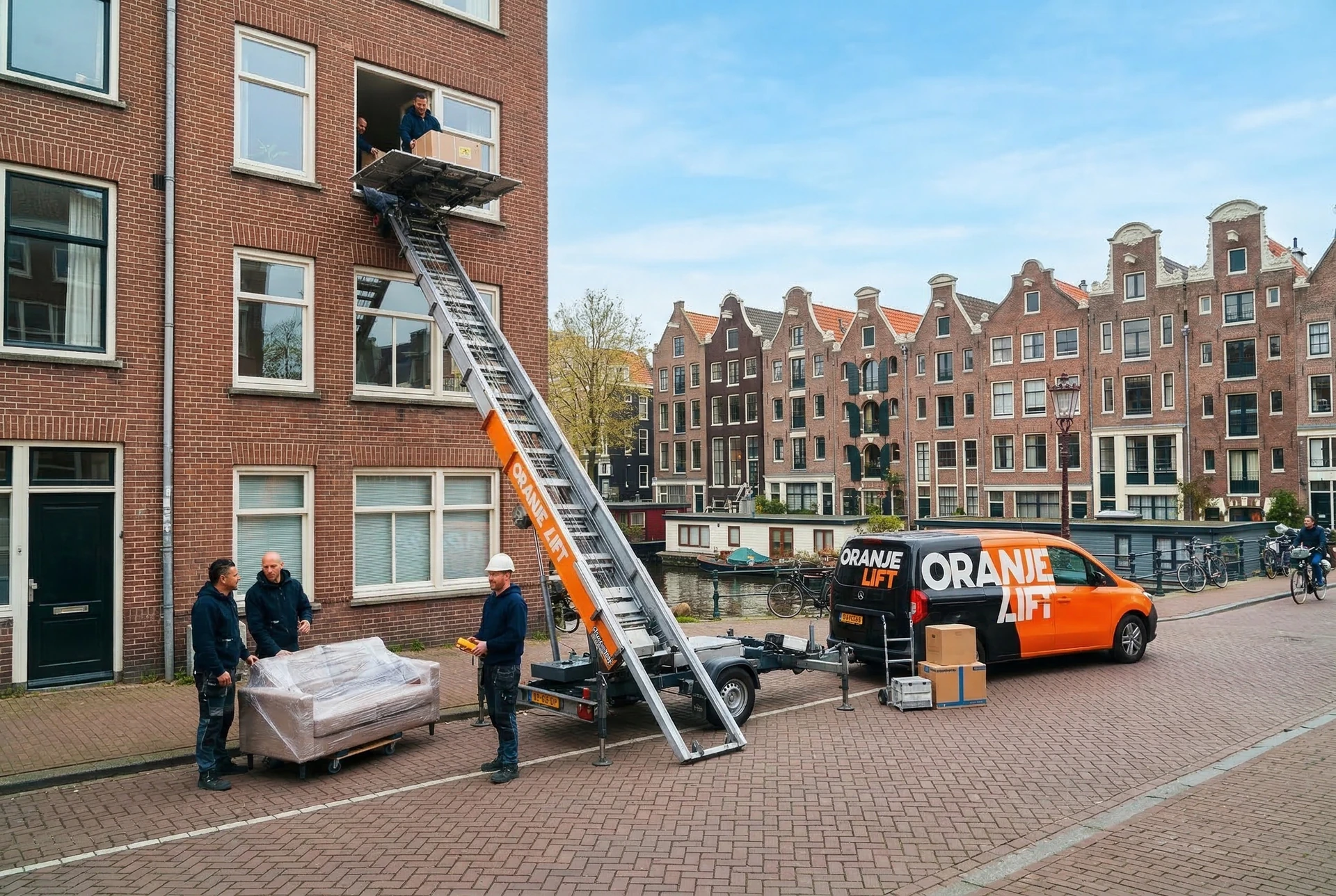 Verhuislift bij woning Arnhem
