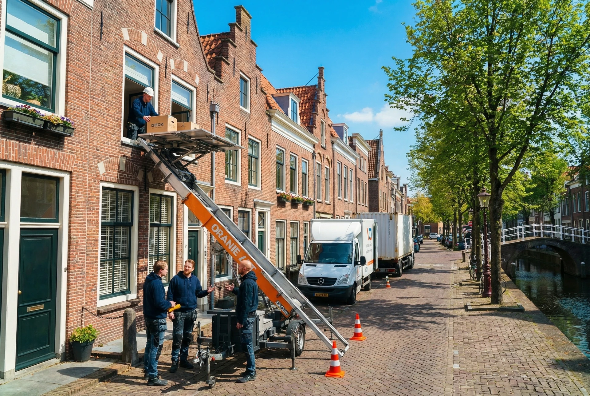 Aanhangerlift bij woning in Arnhem