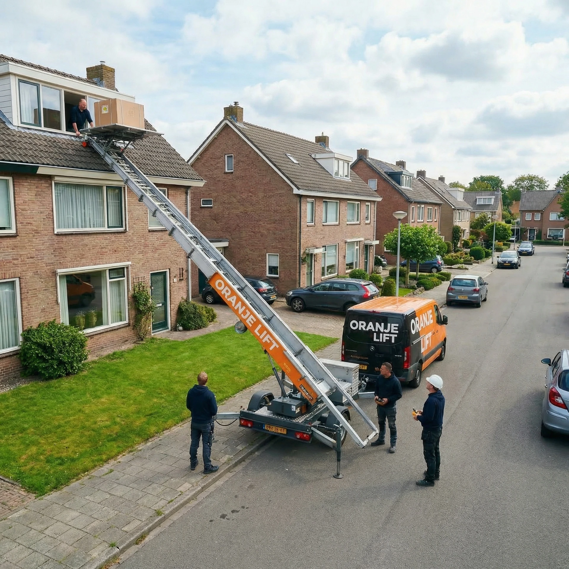 Verhuislift geplaatst in woonwijk Arnhem